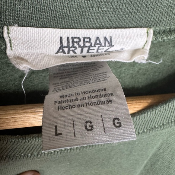 Green Oversized Long Sleeve Sweatshirt with Smiley Face - Picture 6 of 6